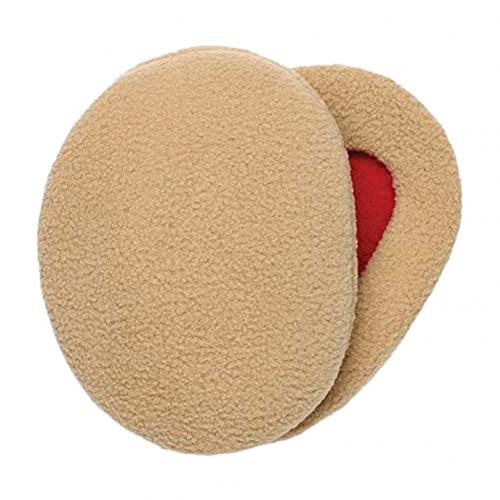 2Pcs Winter Warm Bandless Earmuffs for Women Men Plush Windproof Bandless Ear Muffs Cover Earwarmers Ear Muffs Earlap Warmer: Khaki