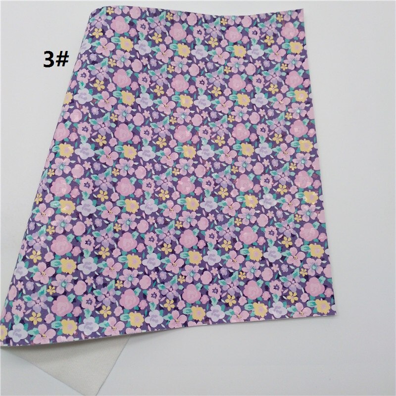 1PC 21X29CM Bloemen Faux Leer Stof, Synthetisch Leer Stof Lakens, PU Leer Voor Maken Bows LEOsyntheticoDIY T248: 3