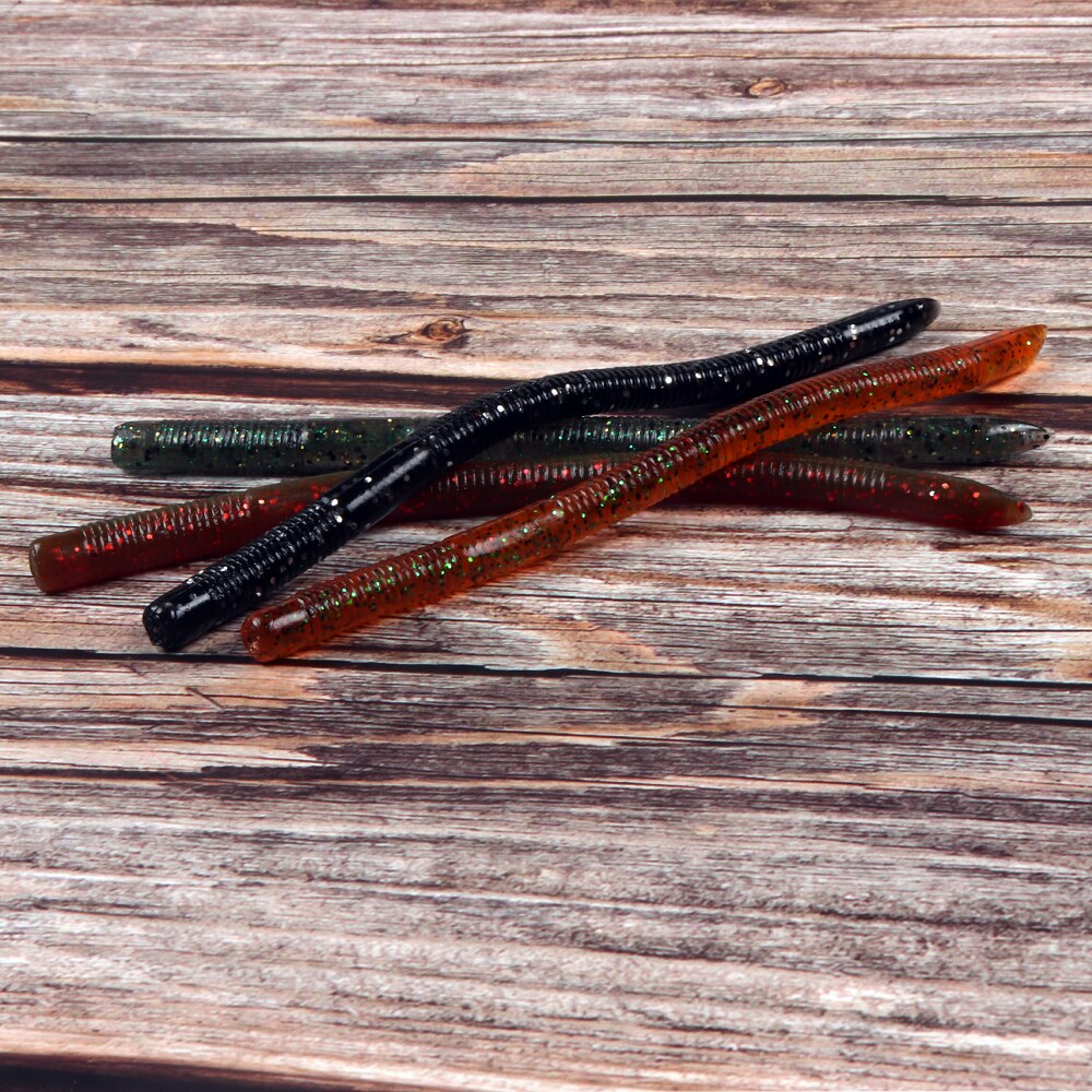 Johncoo 10pcs Soft Plastic Stick Bait 13.5cm 9.8g Soft Baits Salt-Impregnated Stick Bait Bait Bulk Bass Plastics Worm Soft Lures