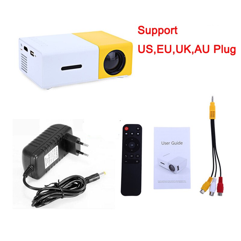 Salange YG300 Mini Projector LED Projector Lcd Projetor Audio HDMI USB Mini YG-300 Proyector Home Theater Media Player Beamer