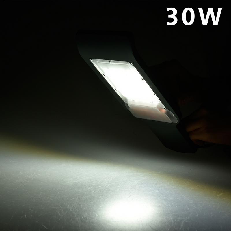 IP65 Waterdichte 30 w/50 w Led Straat Licht Lamp Hoofd Aluminium Outdoor Road Lamp AC85-265V Led Straat Flood licht Tuin Spot Lamp: 30w White
