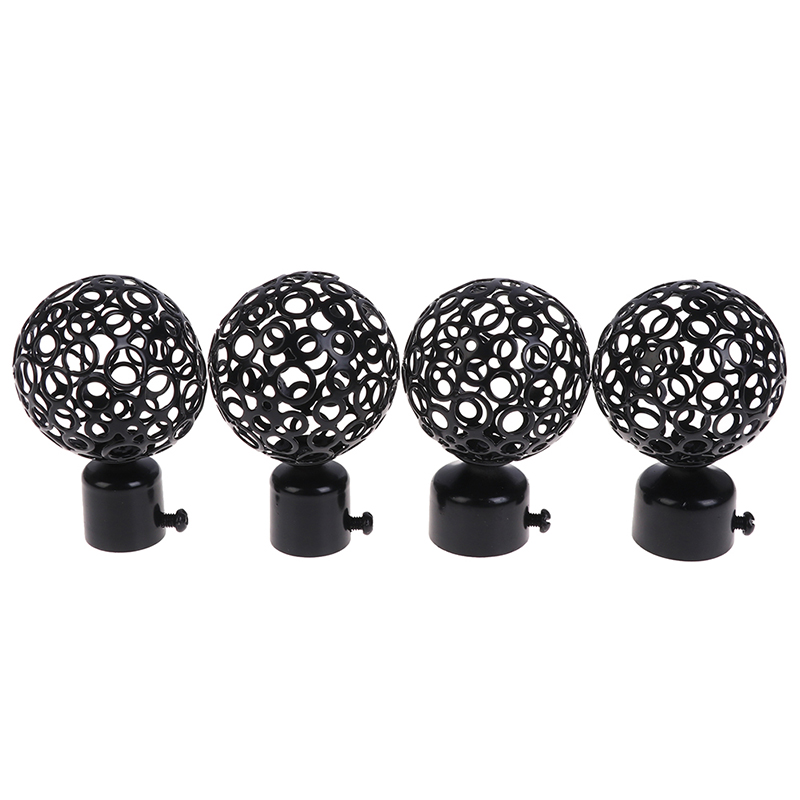 2Pcs Curtain Rod Ends 22mm 28mm Dia Drapery Curtain Rods Iron Ends Caps Finials Accessories