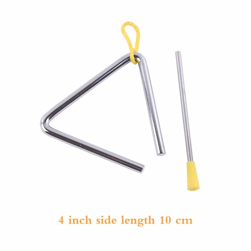 Steel 4 Inch Percussion Instrument Triangular Musical Instruments Percussion Musical Educational Percussion Instrument for Kids: Default Title