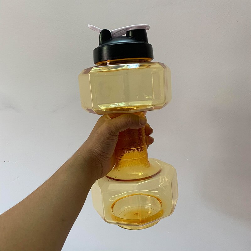 Haltère Portable 1.5L/2.5L capacité formateur bouteilles d'eau étanche incassable bouteille en plastique Shaker Fitness salle de sport bouilloire: Rouge