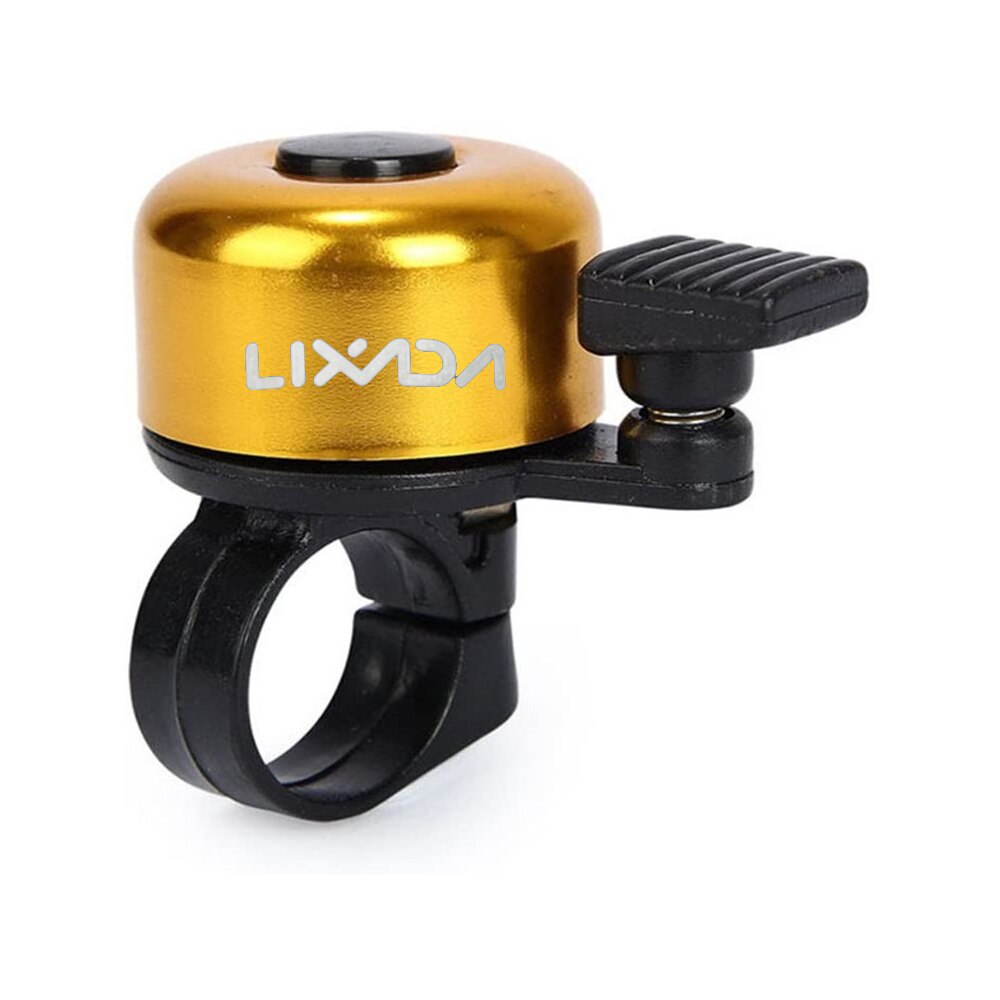 LIXADA-bocina de aleación para bicicleta de montaña, alarma de sonido para manillar de Ciclismo de seguridad, campana de Metal, accesorios para bicicleta: Golden