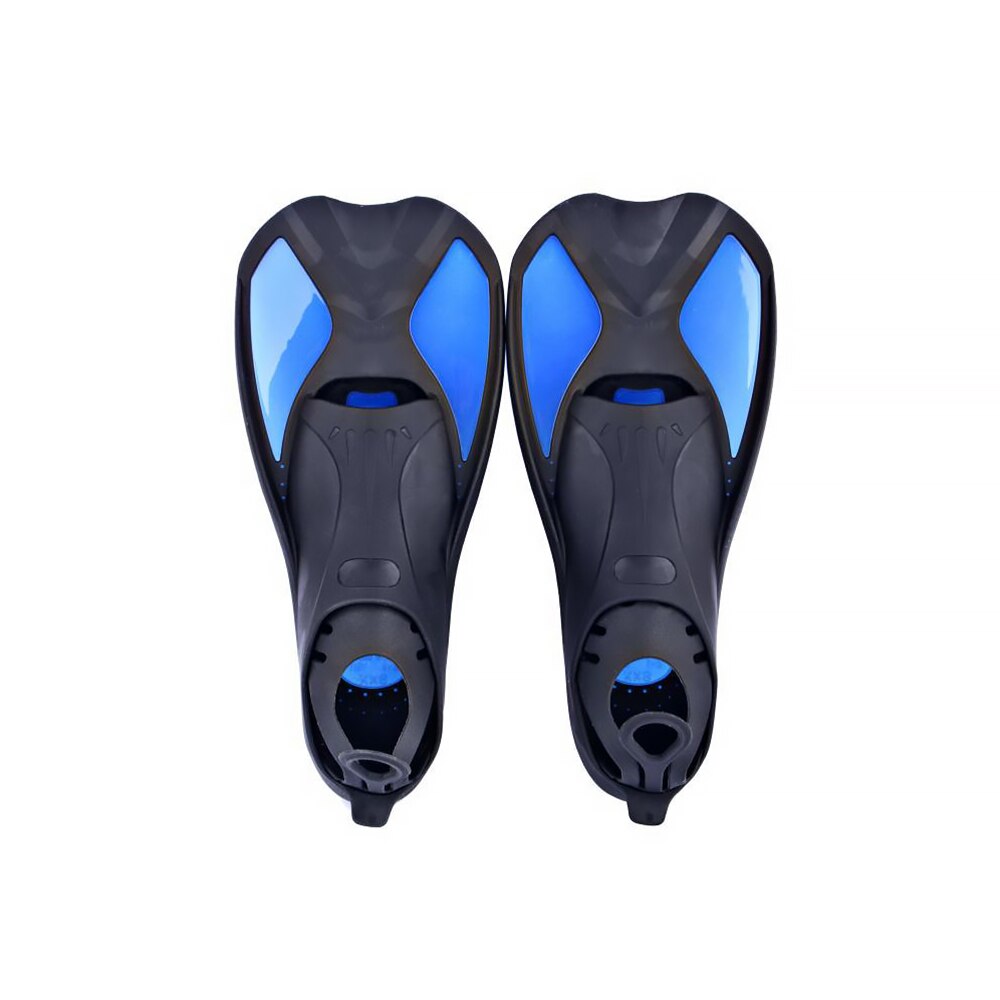 Adult flexible diving fins swimming neoprene snorkeling on sports swimming fins rubber fins non-slip swimming shoes water sports: Blue-XS