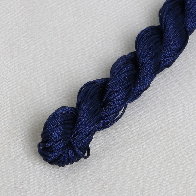 24meters Length & 1mm Diameter Chinese Knot Macrame String Wire Cord Thread for DIY Necklace Bracelet Braided String: Navy Blue