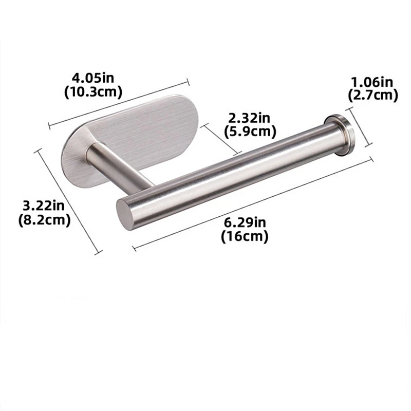 Selvklebende toalettrullholder til papirhåndkle, organizer, hullfri veggmontering, oppbevaring til kjøkken og bad, uten boring, papirdispenser: Gul