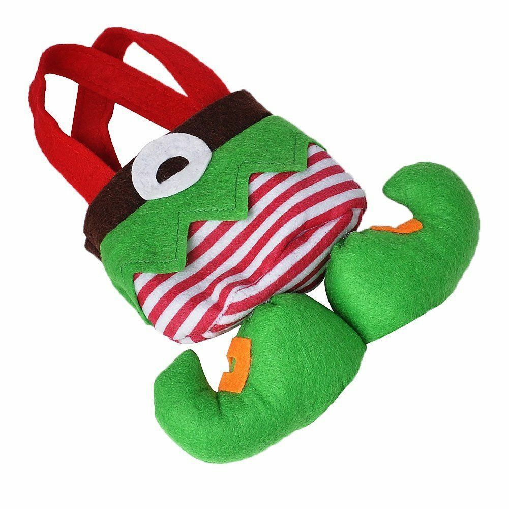 caramelo de la Navidad bolsa Santa pantalones bolsas cestas con mango festivo bolsa de: B