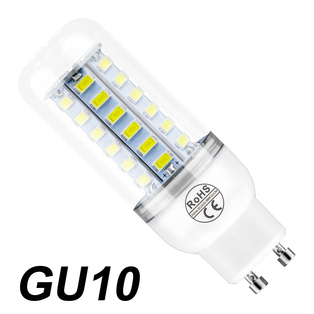220V LED Corn Bulb E27 Lamp E14 Light GU10 Bombillas B22 Ampoule G9 LED Chandeliers 240V Lampada 3W 5W 7W 9W 12W 15W For Home: WHITE / green / 5 pcs