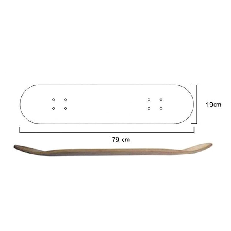 8 Layer DIY Skateboard Deck Maples Blanks Double Concave Surface with For Teen Adults BV789