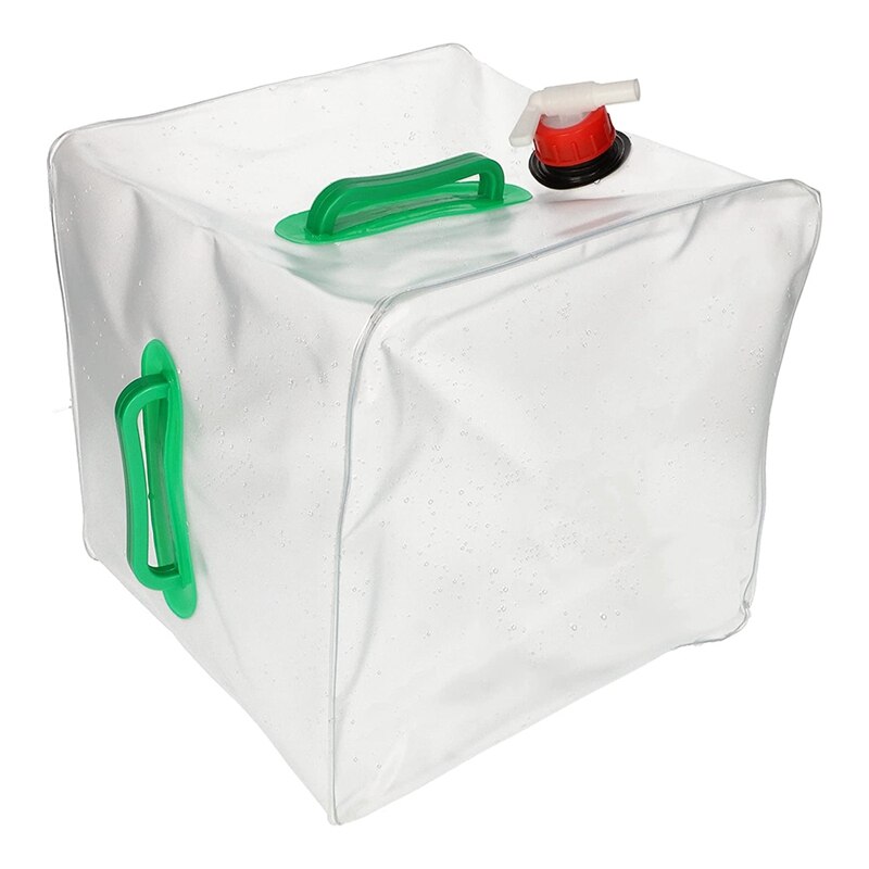 Set Of 4 Foldable Water Canisters With Handle And Pouring Tap 20 L