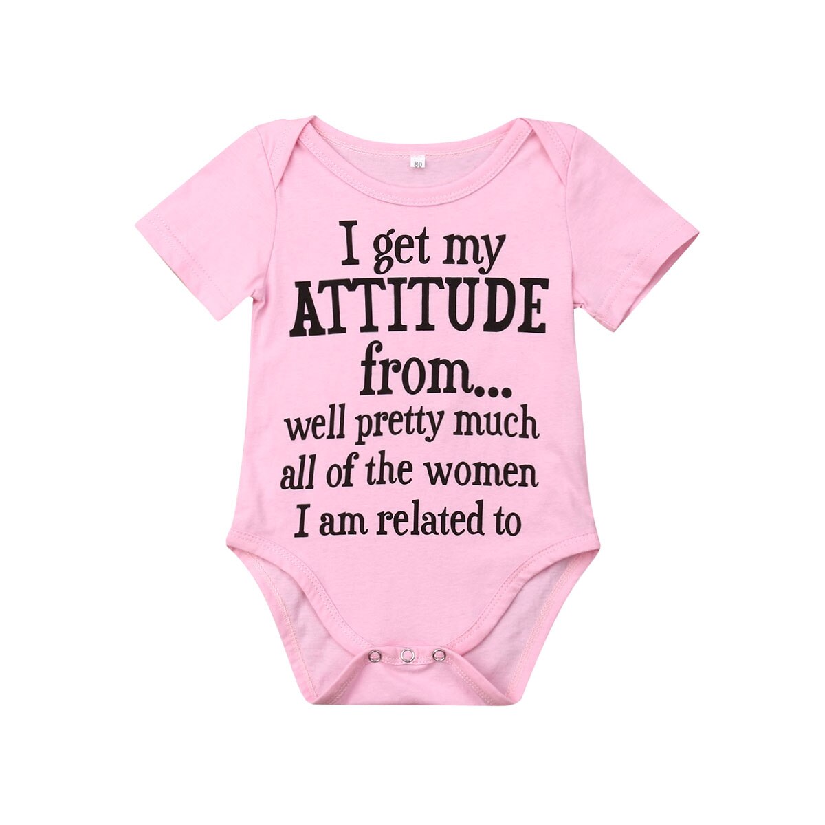 Cute Infant Baby Girls Boys Cotton Bodysuit Letter Print Short Sleeve Pink Jumpsuit Clothes Outfits 0-18M