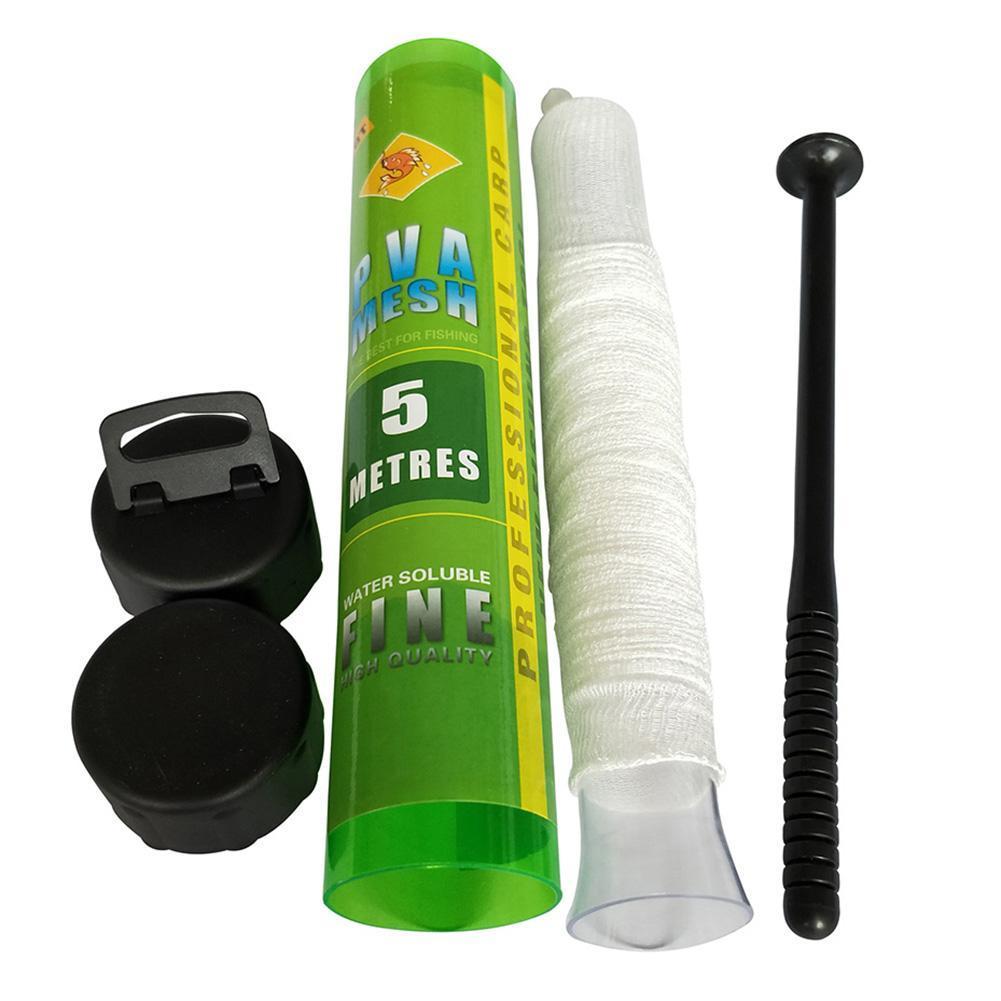 5m 2,5/3,7 cm PVA disolvente malla red recarga carpa pesca media aparejo bolsas de cebo