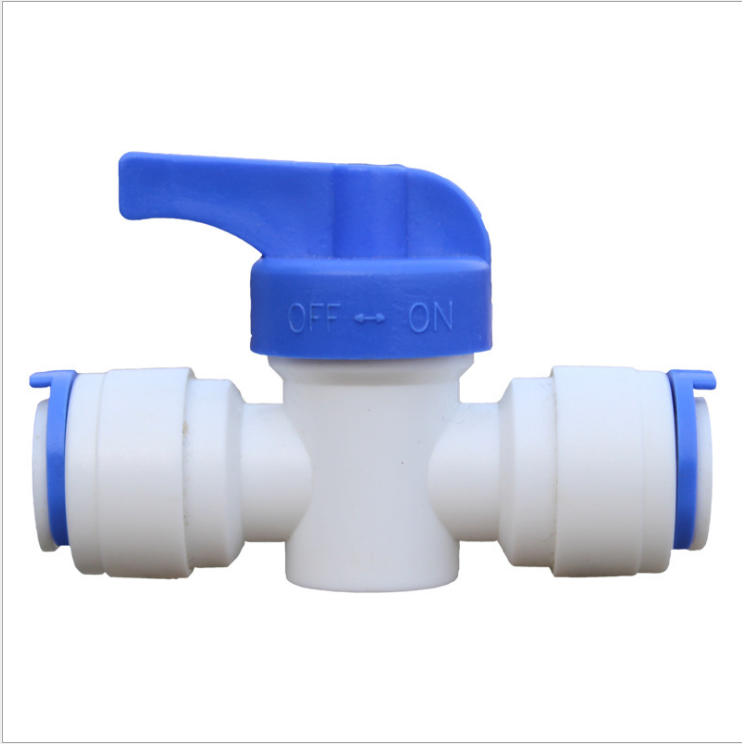 10 PCS Water Connect 1/4 inch Ball Valve Shut off Quick Connect for Water Reverse Osmosis System Aquarium Osmosis