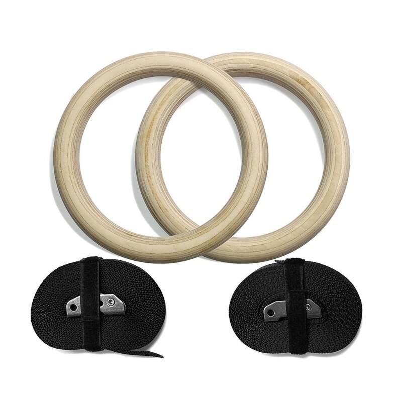 Anneaux De Gymnastique Tanchen 1,25 Pouces – Bois, Sangles Réglables 15 Pieds, Neufs