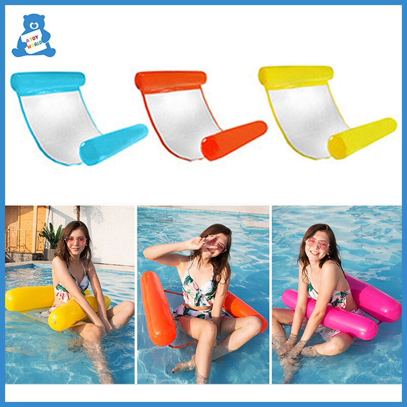 Letto gonfiabile pieghevole del galleggiante dell&#39;acqua della piscina del materasso gonfiabile di estate con le zecche gonfiabili dello stagno dell&#39;amaca dell&#39;acqua del gonfiatore