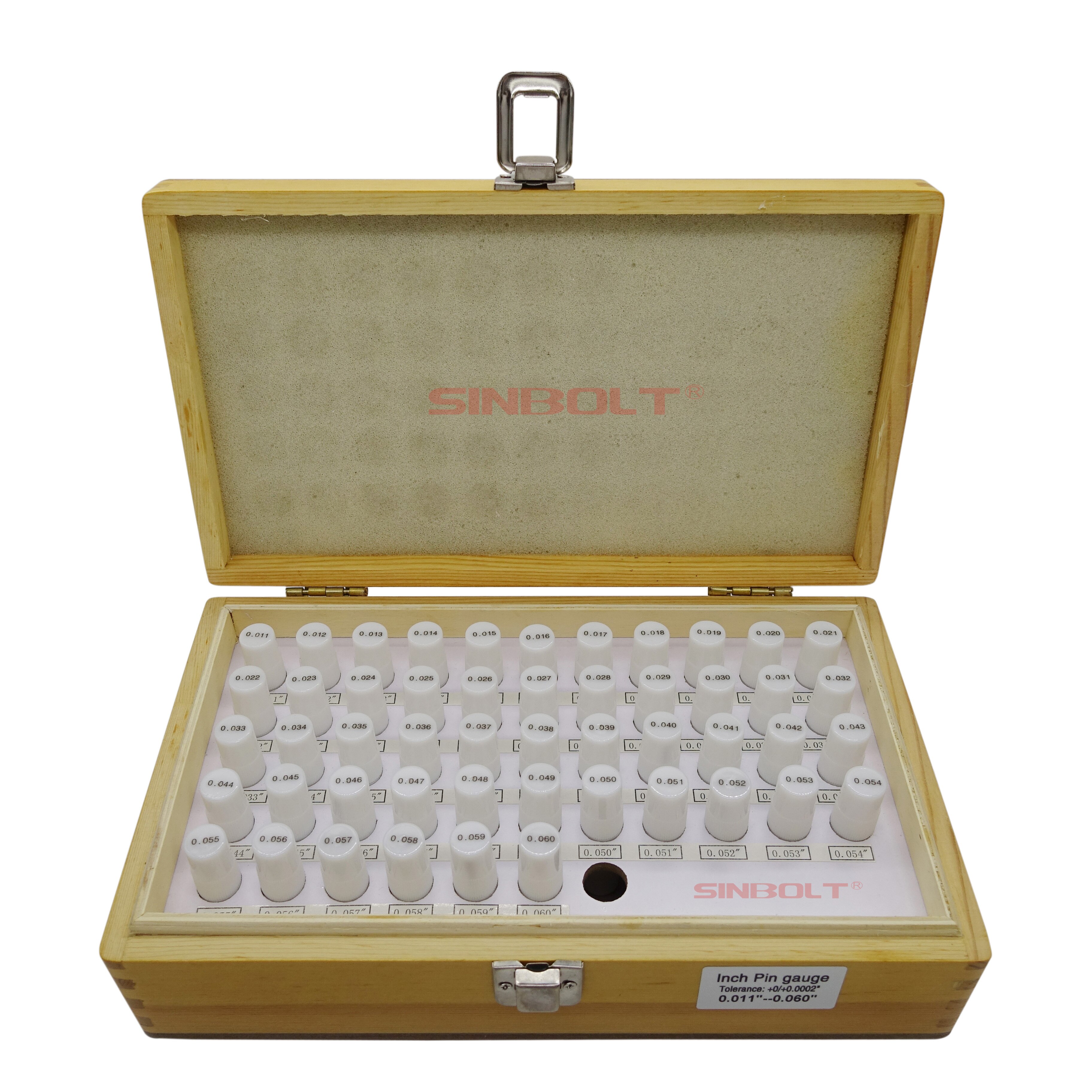 Pin Gauge/Inch Pin gauge(0.011"---0.060")/50 PC. Pin Gage Sets/Plus (+) 0 .0002" TOLERANCE