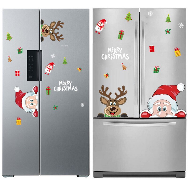 Christmas Window Decal Santa Claus Snowflake Decals Winter Wall Decals for Kids Rooms Christmas Year Window Decorations