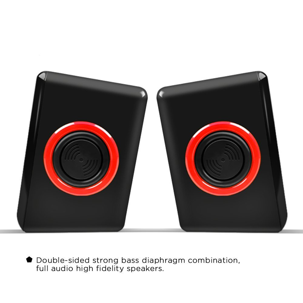 Surround Draagbare Computer Speakers Met Stereo Bass Usb Bedrade Powered Multimedia Speaker Desktop Voor Pc Laptops
