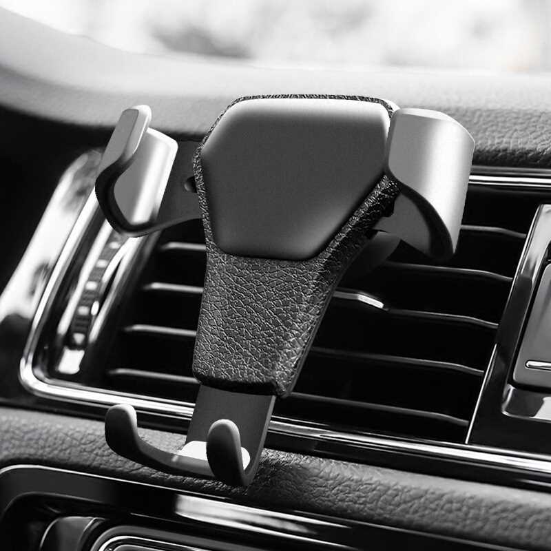 Car Phone Holder Air Vent Mount In Car Phone Stand Holder Universal Car Gravity Bracket for iphone 7 8 X Sumsang S8 S9 Huawei: Black