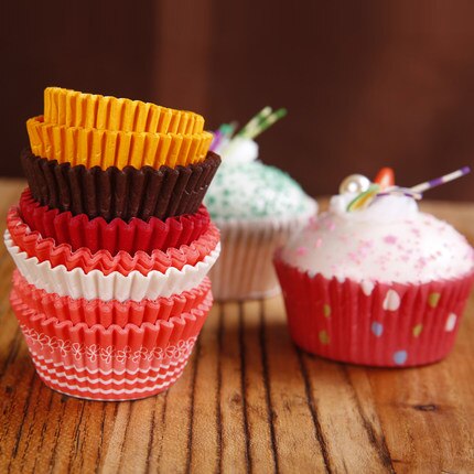 100 stuks cupcake liner bakken cup 5 stijlen cupcake papieren vormpjes taartdoos Cup eitaartjes lade cakevorm decoreren gereedschappen