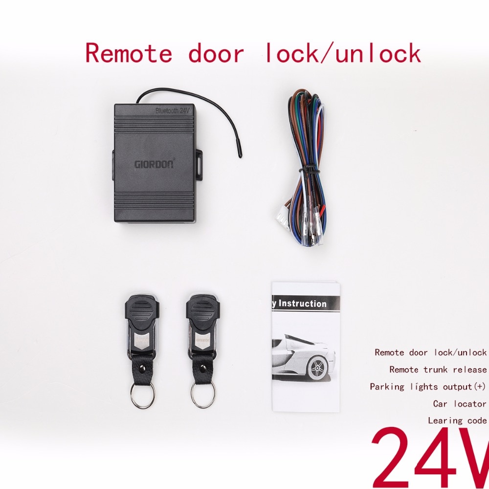 Universal 24V Auto Central Locking Kit Keyless Entry Car Alarm Systems Remote System relay Vehicle Remote Central Control