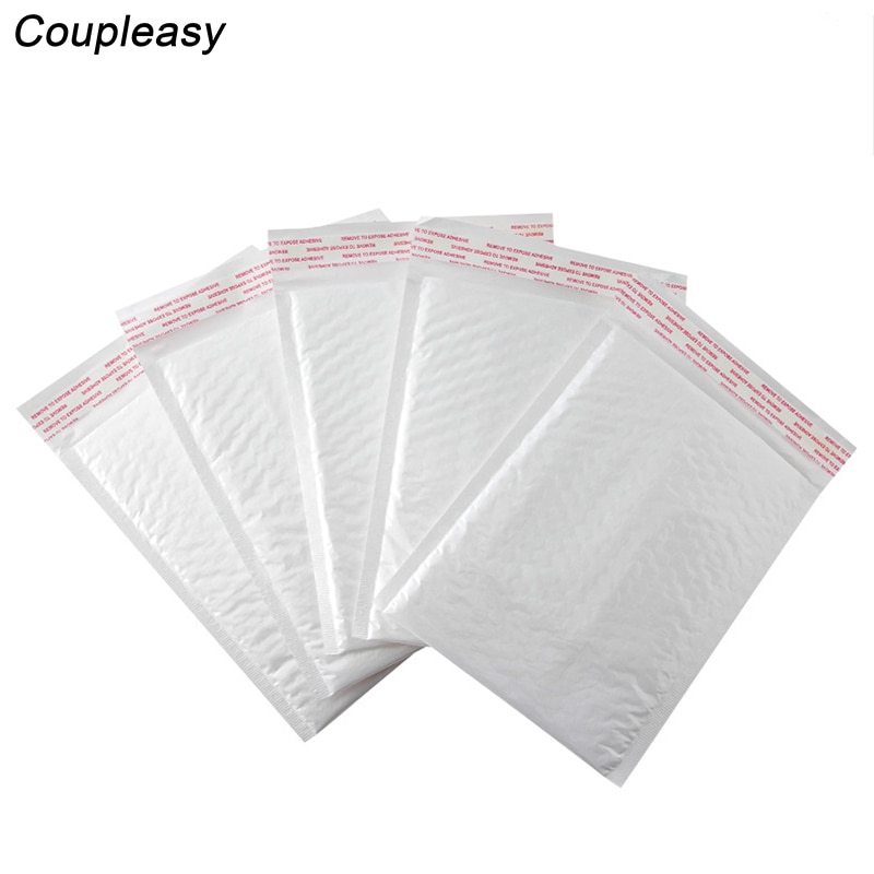 5Pcs/Lot White Pearl Bubble Mailer Self Seal Foam Padded Envelopes Waterproof Envelopes with Bubble 5 Sizes