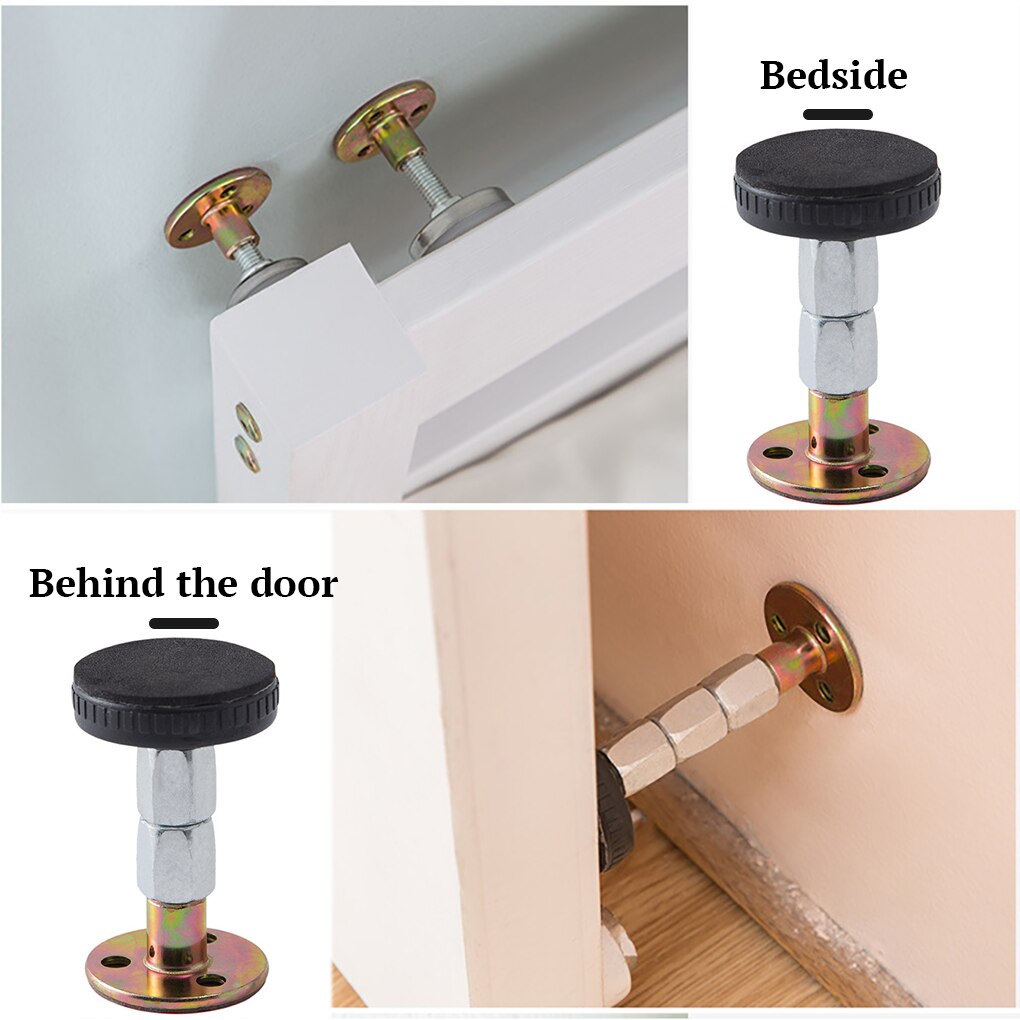 2pcs Bed Frame Anti-Shake Tool Adjustable Threaded Headboard Stoppers Bedside Headboards Prevent Loosening Anti-Shake Fixer