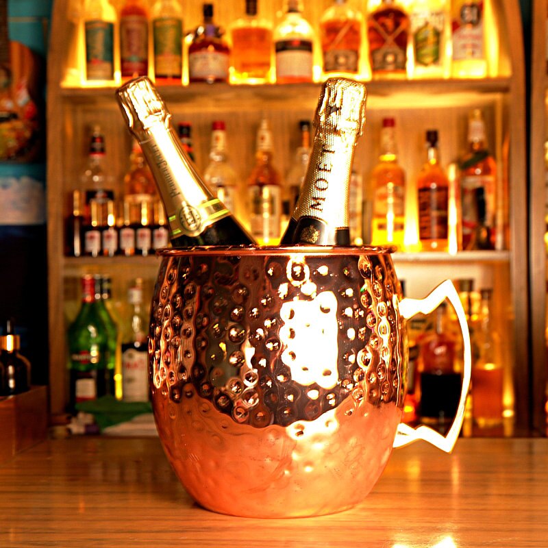 Caneca gigante 5l de martelado moscow mule, caneca mega caneca moscow mule caneca balde de gelo