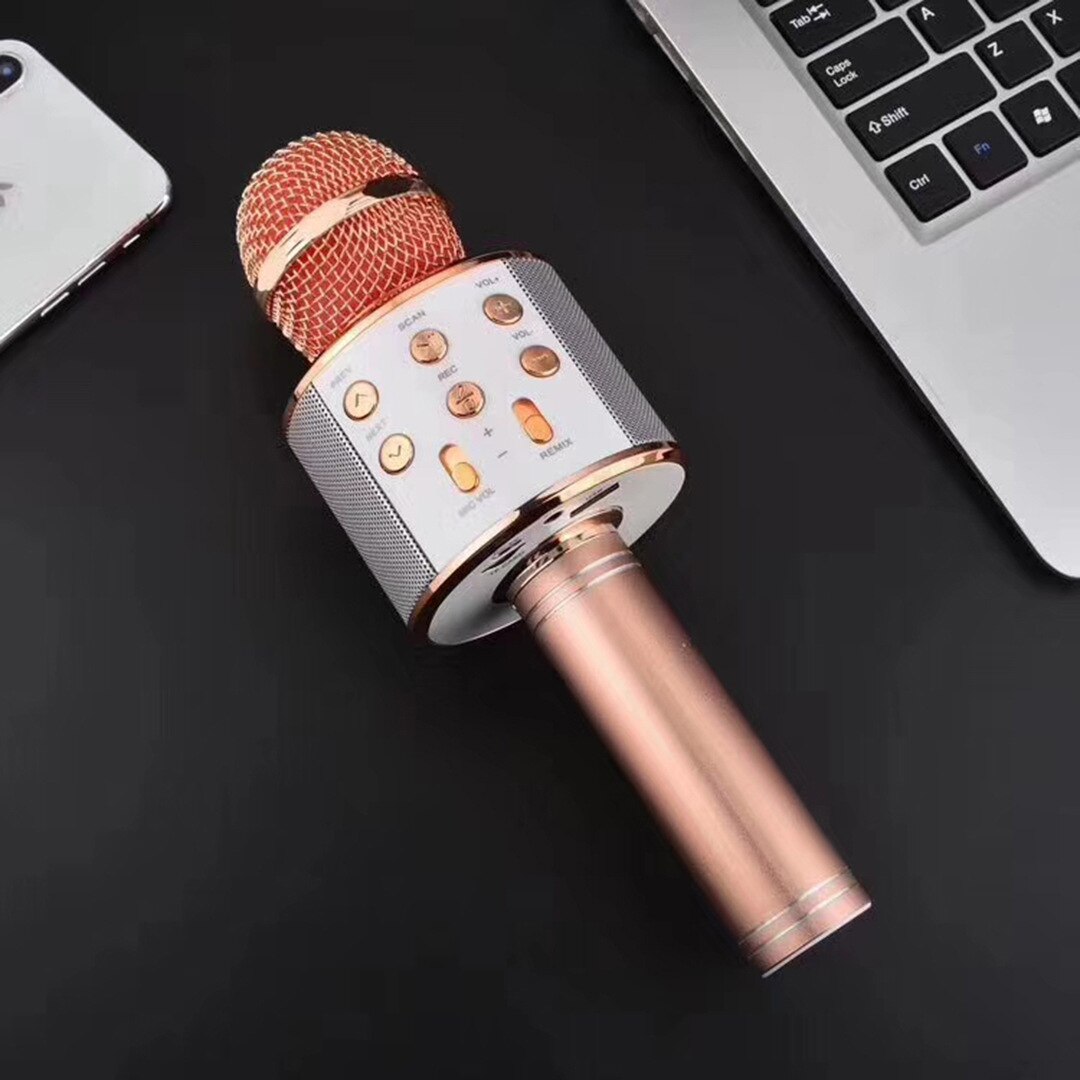 Professionelle Kondensator Karaoke Mic Bluetooth Drahtlose Mikrofon Stehen Radio Mikrofon Studio Aufnahme Studio: Rose Gold