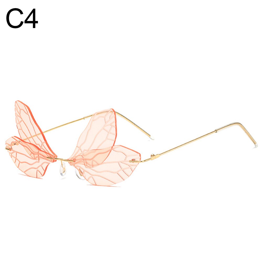 1 PC UV400 samochodów Auto okulary przeciwsłoneczne bezramkowe kobiety Vintage Butterfly okulary przeciwsłoneczne Vintage Street Motor pyłoszczelne gradientowe szkła okulary: C4