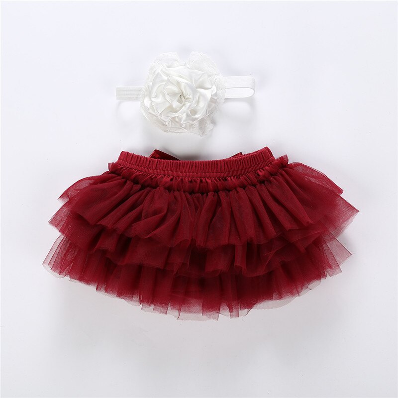 Emmababy Mode Baby Meisjes Tutu Rokken Kinderen bebe meisje Elastische Taille Prinses Pettiskirt Tule Rok Kleurrijke Baljurk Rokken: Rood / Pasgeboren