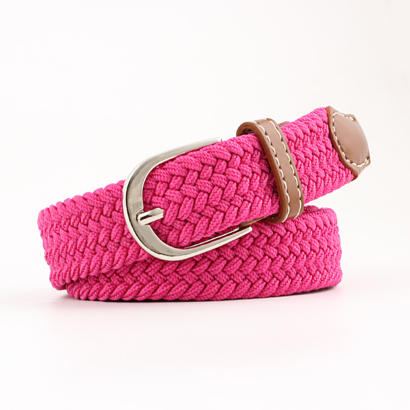 2.5 cm x 100cm universal nålespænde bælte til mænd og kvinder elastiske jeansbælter til unge studerende vævet kanvas tynd linning: Lysegrå