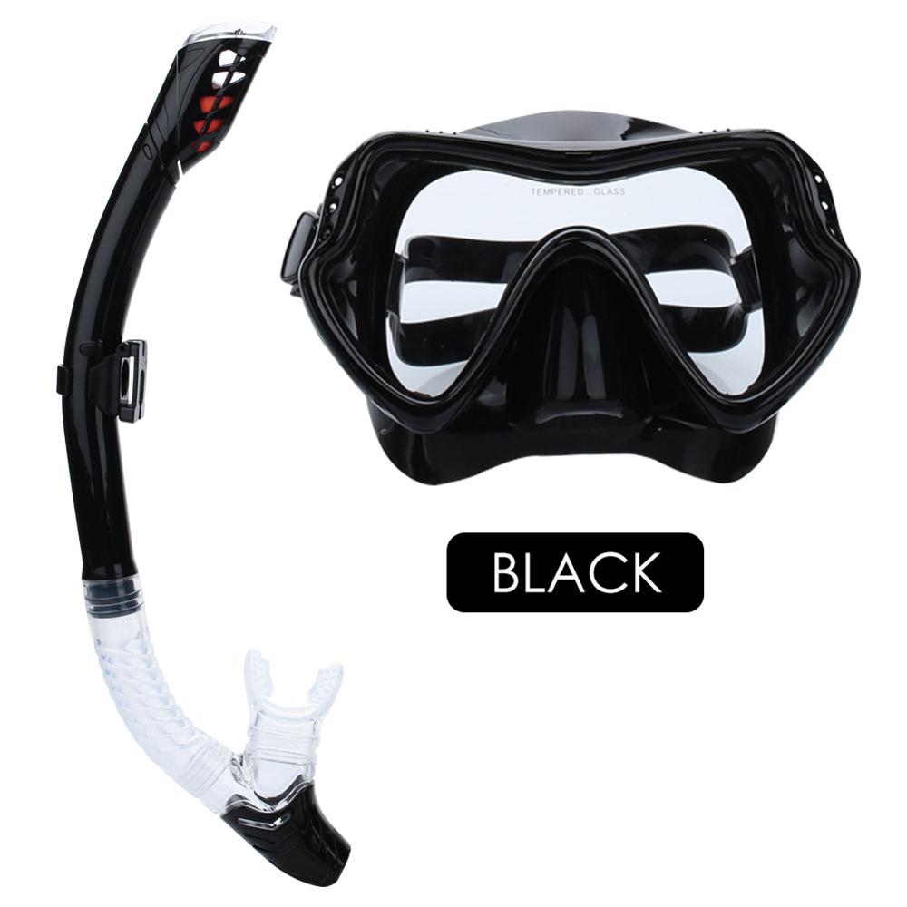 Professional Diving Mask & Snorkel Set - Anti-Fog Goggles - Easy Breath Tube - Swimming Gear