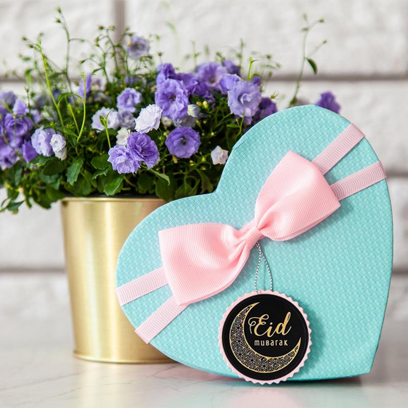 100PCs EID MUBARAK Sticker for Muslim Eid al-Fitr Festival Ramadan Mubarak Decorative Paper Handmade Sticker