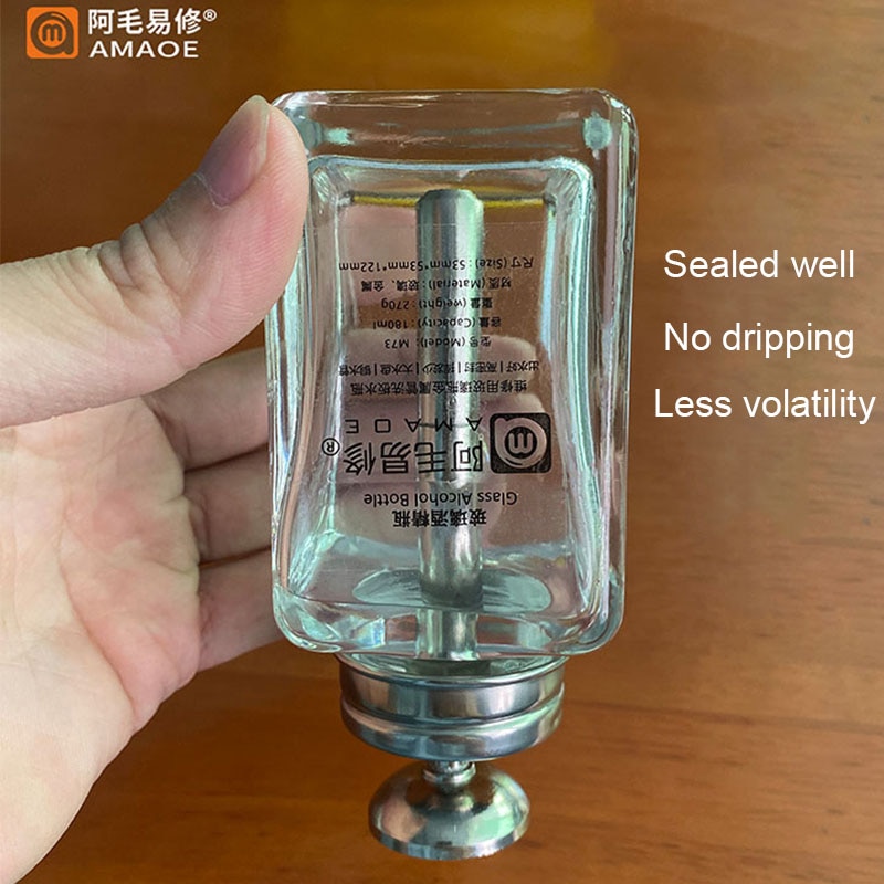 180ML Glass/Plastic Alcohol Bottle Washboard Water Bottle Antistatic Metal Core Cleaning Tool For Mobile Phone Repair: 1PCS