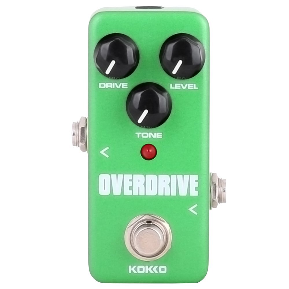 KOKKO Portable guitare effet pédale compresseur Booster distorsion Overdrive 9V 1A adaptateur 5 voies câble 10 voies pédale alimentation: Overdrive