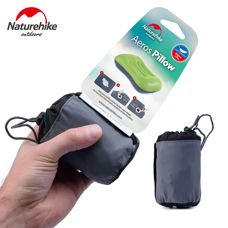 Naturehike-almohada inflable para acampar al aire libre, cojín de viaje, reposacabezas protector suave para el cuello