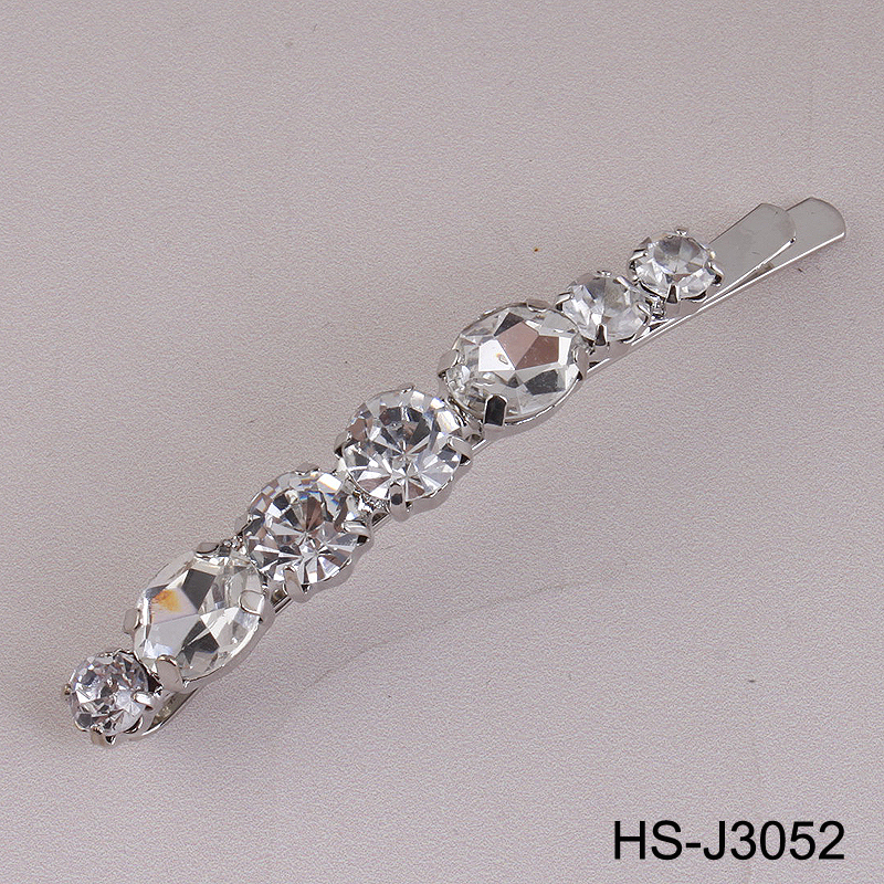 Bridal Barrettes Clear Crystal Women Hair Ornaments Hair Pins Women Hair Clips Bridal Hair Jewelry Accessories: WHITE
