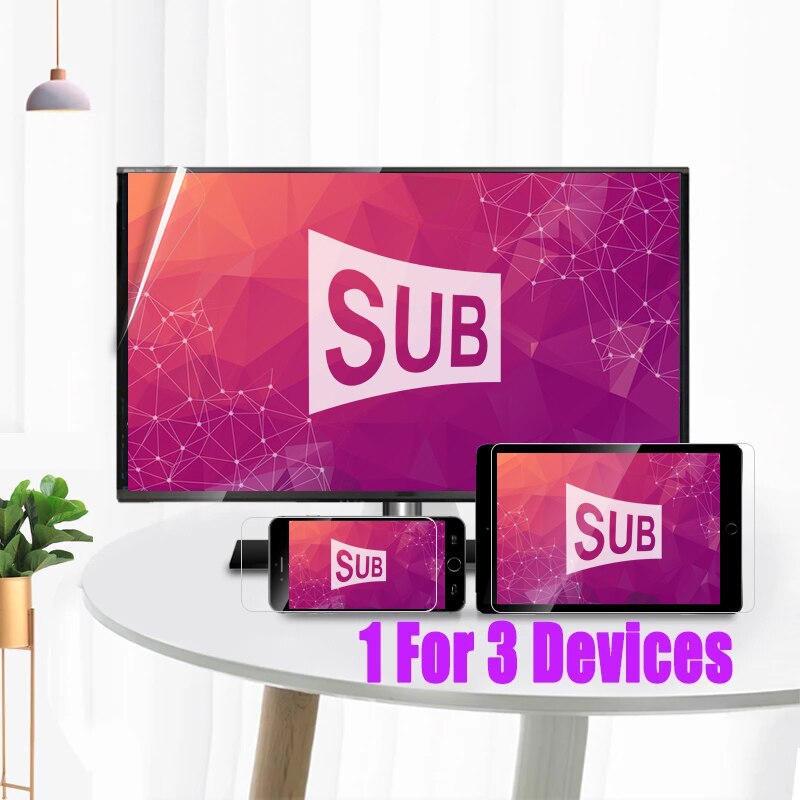 SUB TV Screen Accessories 1 Screen For 3 Devices For intelligent TV PC laptop windows Screen Protector