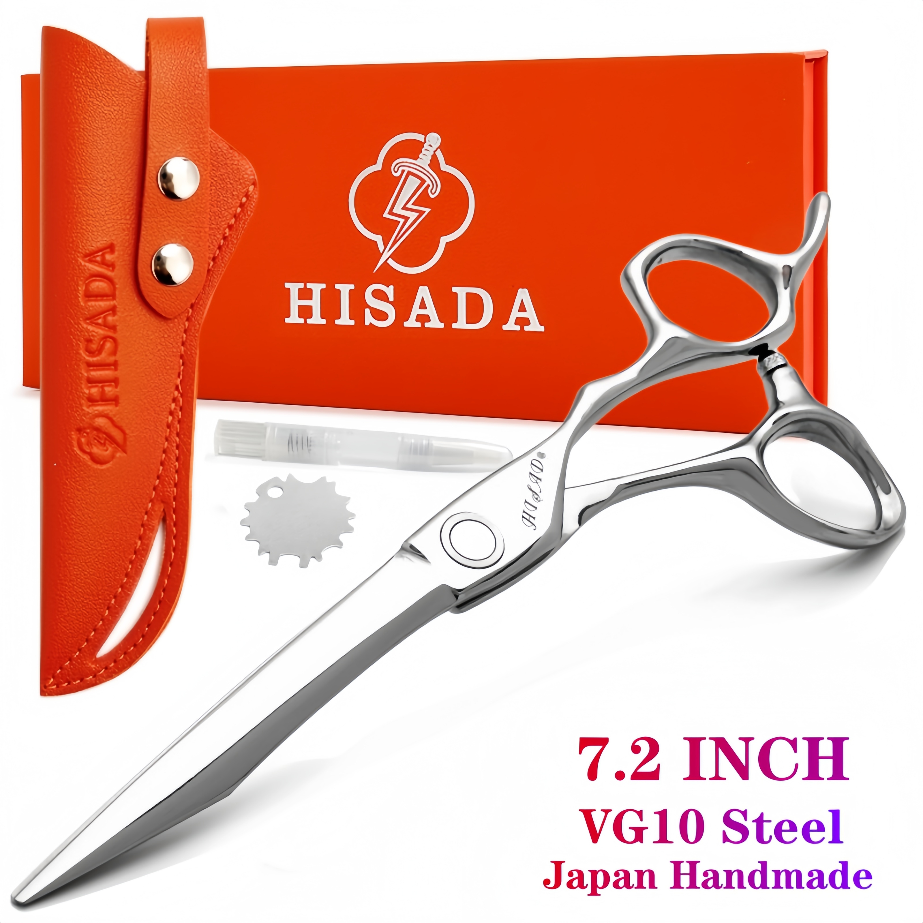 Hisada kappersschaar 5.5/6.0/6.5 inch roze kappersschaar haarknipmachine kappersaccessoires: Lichtgeel