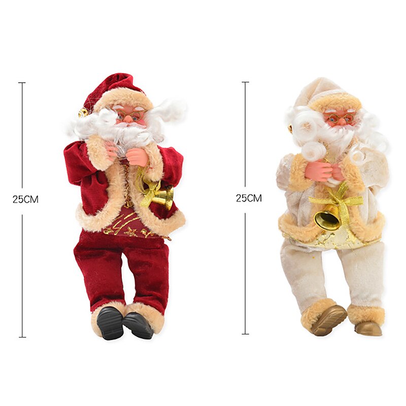 Goods Sitting Santa Claus Doll Home Furnishing Christmas Flannel Toys Xmas Table Decor Decorations