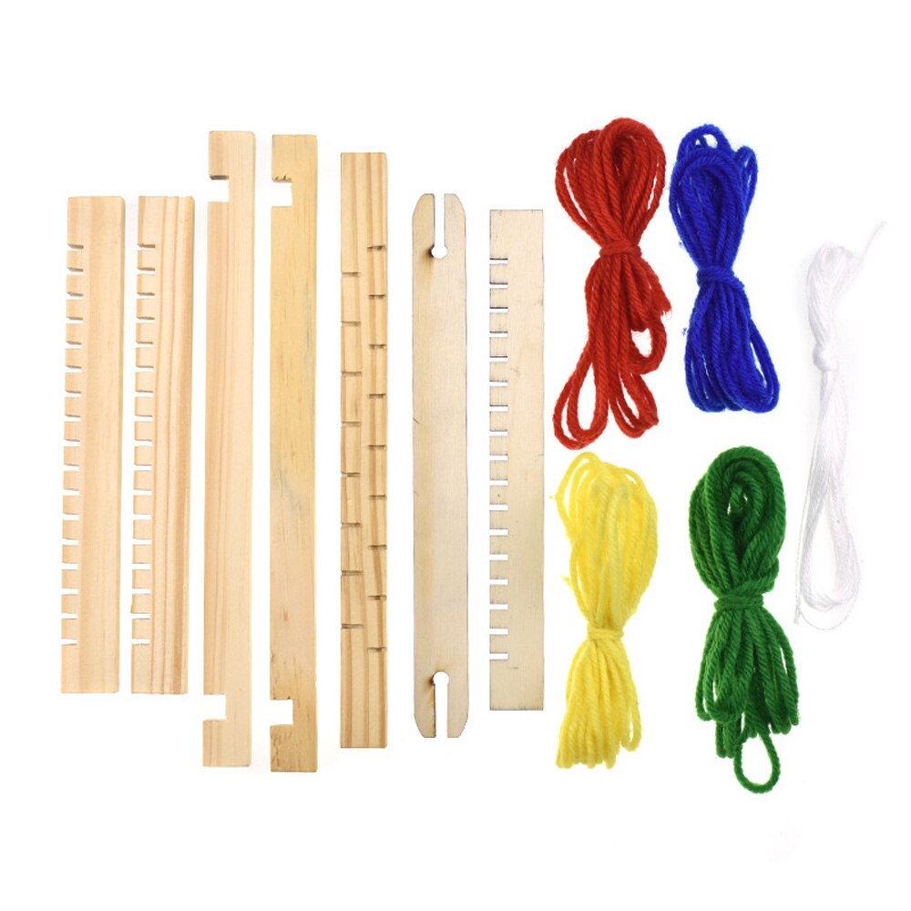 Telar tejido para niños, juguete artesanal, marco de madera, máquina para tejer a mano DIY, juguetes educativos para niños