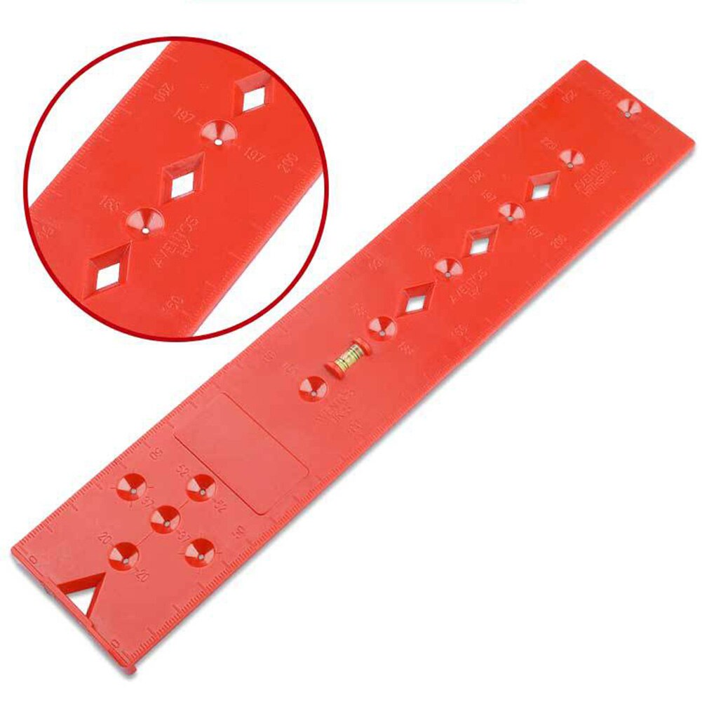 Plastic Bubble Level Ruler for Wooden Pillars Construction Pipe Hole Drilling Guide Punch Locator DIY Woodworking Tools