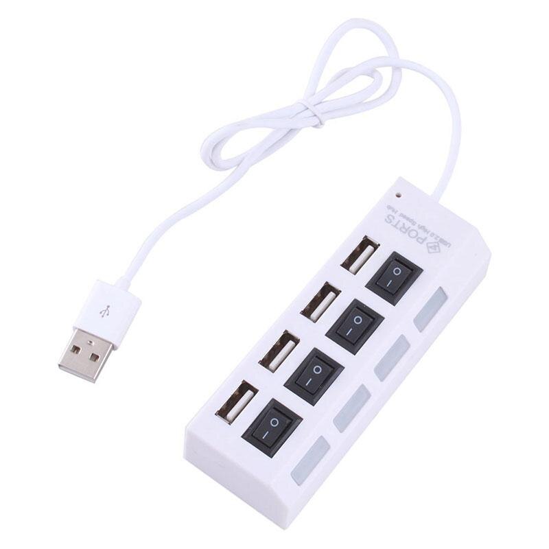 ON/OFF Switch 4 Port USB 2.0 HUB Hi-Speed Laptop PC #24 #5646