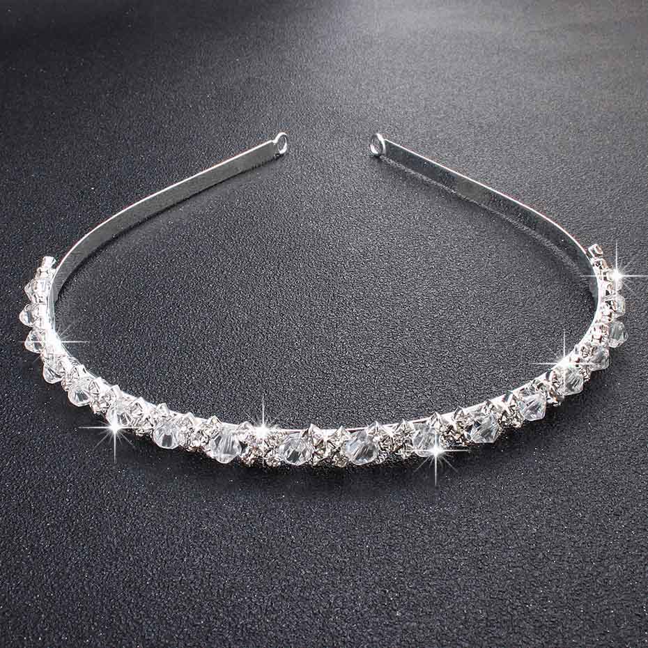 Vendita calda di Cristallo Perle Della Lega Diademi e Corone Da Sposa Copricapo Da Sposa Accessori Per Capelli Gioielli Bride'Tiaras Hairbands