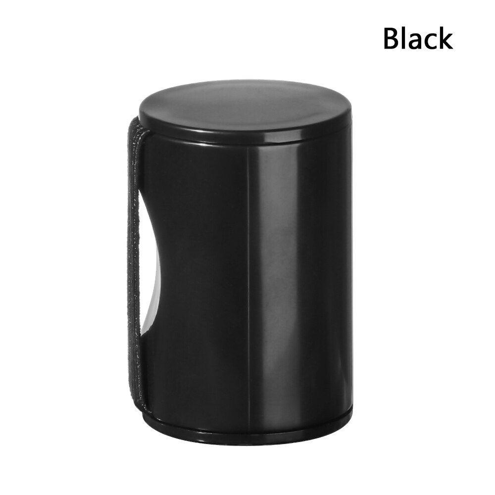 7 Colors Plastic Rhythm Sand Shaker Music Finger Ring Fingers Shot Soft adjustable auto strap Guitar Ukulele Instruments Tool: Black