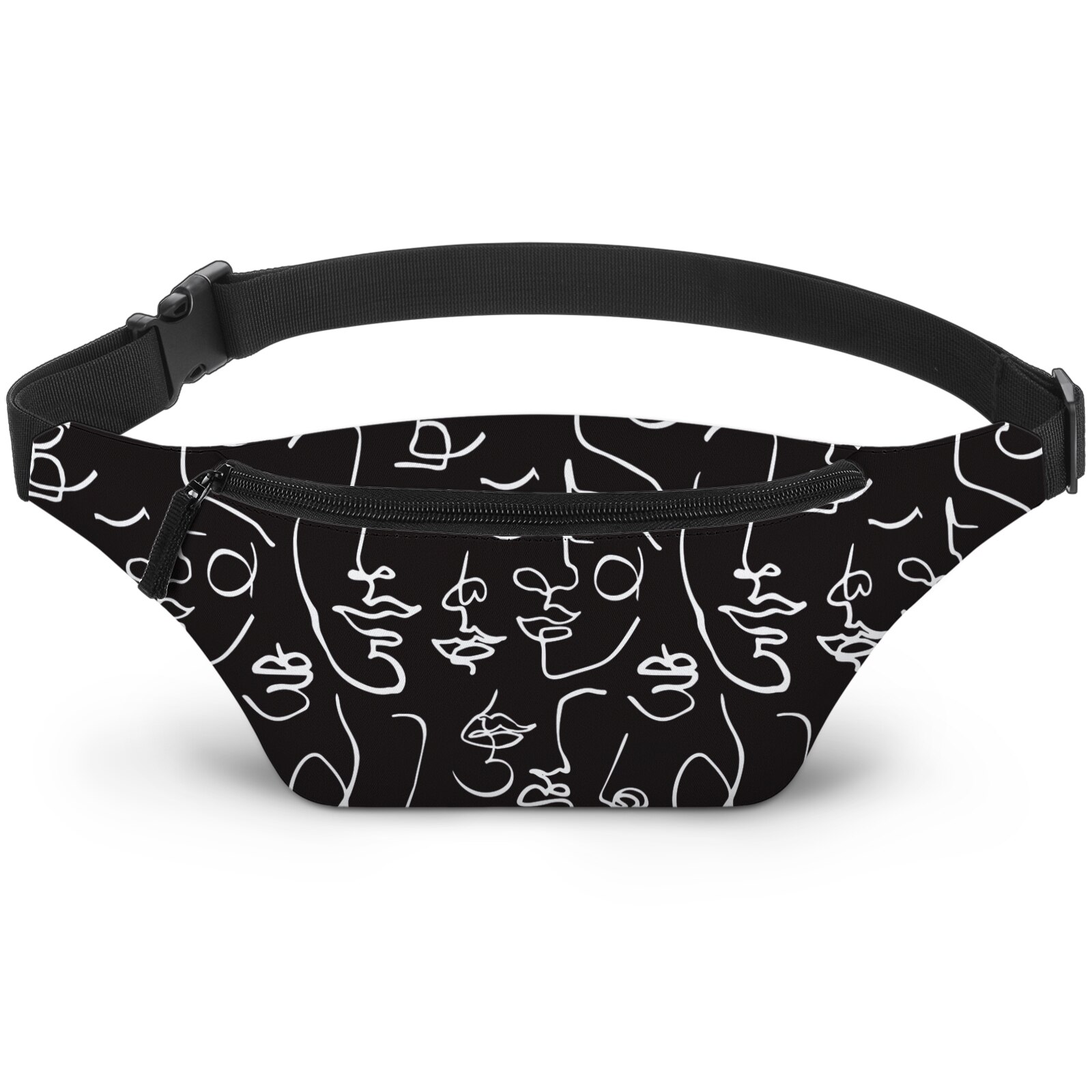 Deanfun Fanny Pack For Women Personal Printed Waist Bag For Girls Hip Bag Belt Pack For Travel 18069: B-19001