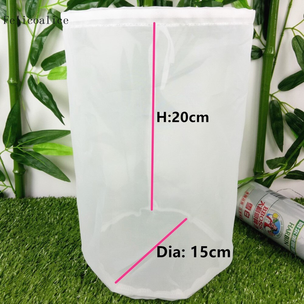 Sac filtre en Nylon pour bière | De alimentaire, thé, lait café jus de vin, Mash, Nylon, seau filtrant pour brassage de bière à domicile 1 pièce: D 15cm H 20cm